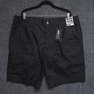 CQR Tactical Shorts Mens 42 Black Ripstop Cargo Elastic Waist Outdoor Workwear